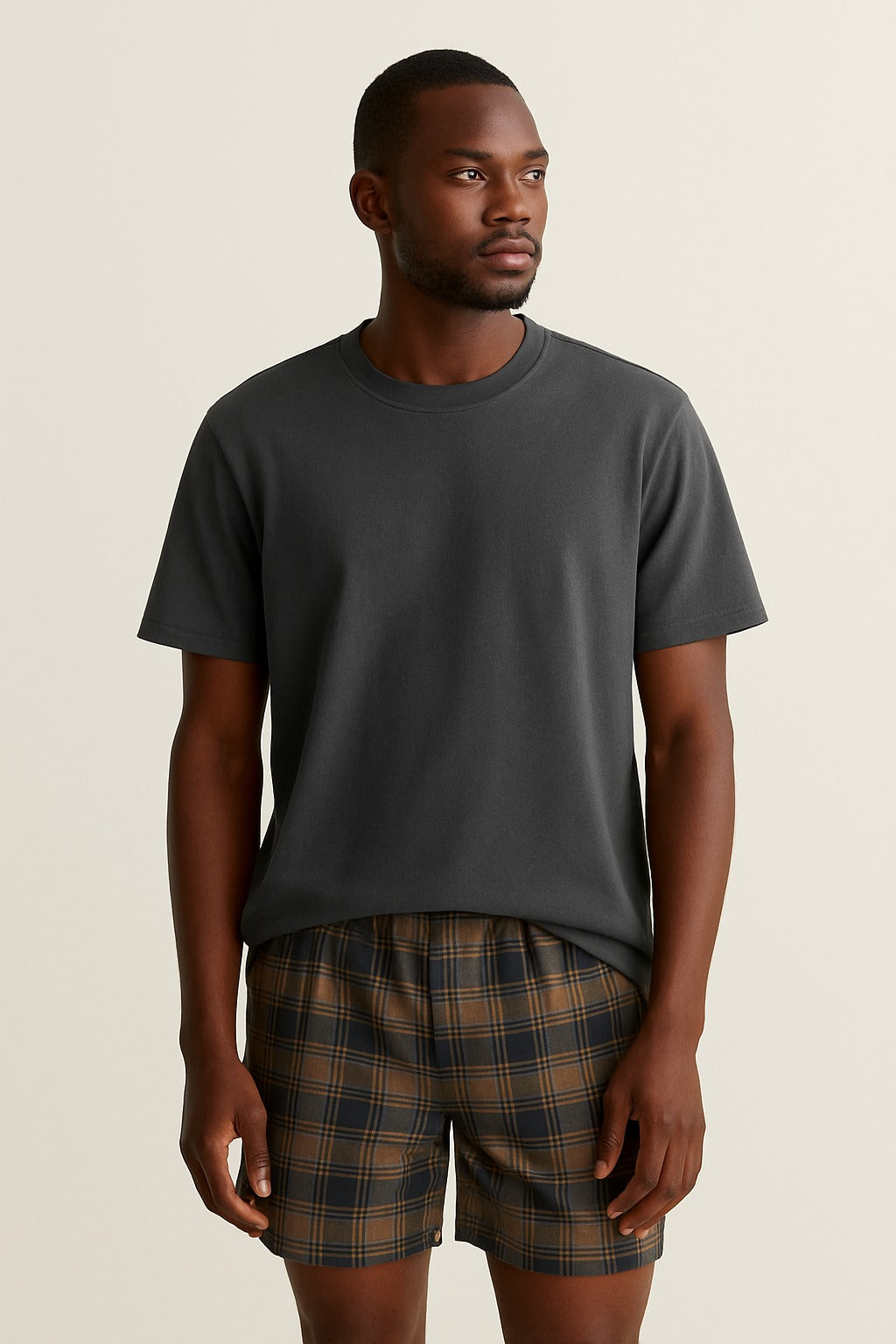 LUNDER DUAZ Mens Coastline Plaid Summer Set