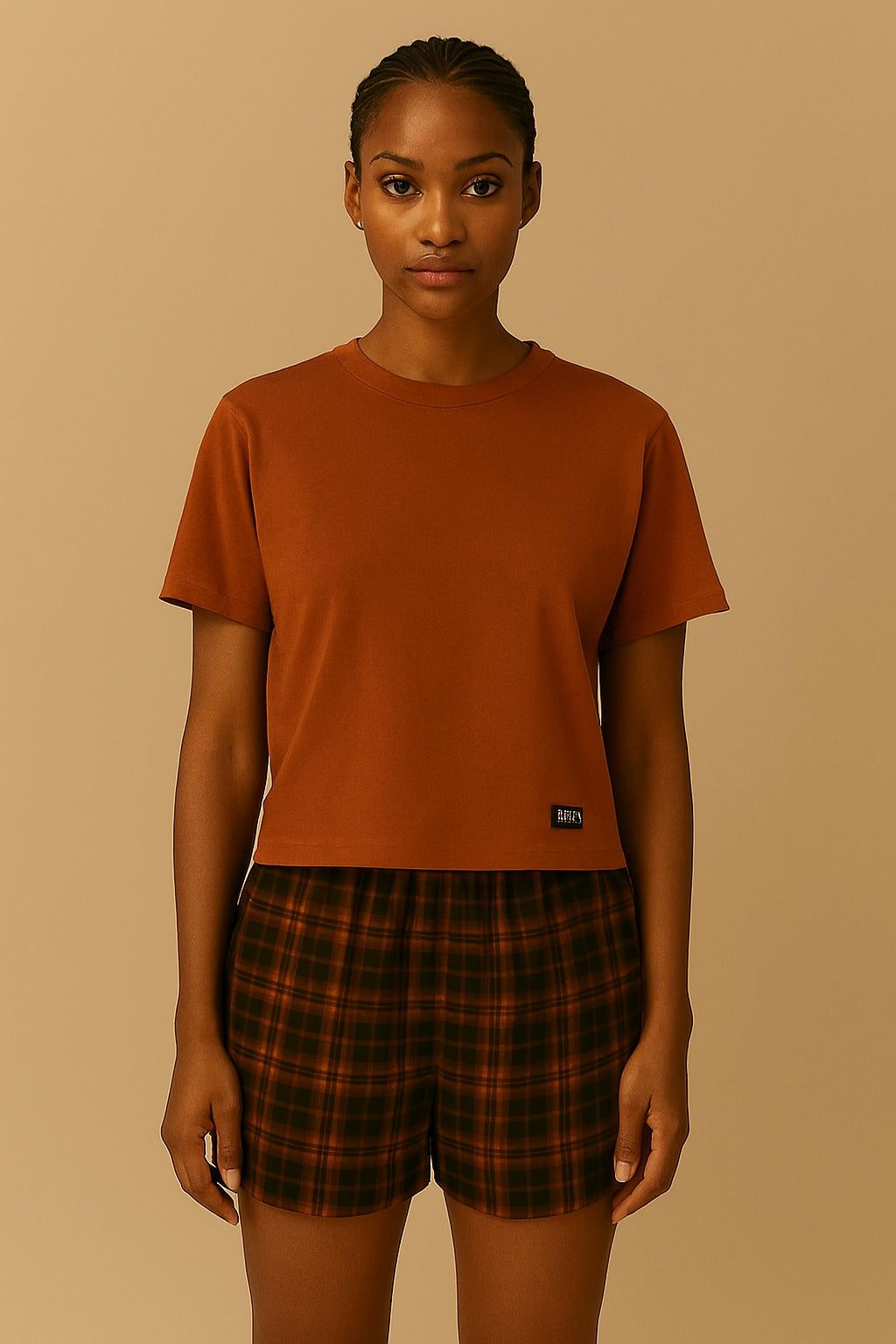 LUNDER Duaz Ladies Rust Sleep Boxer Set