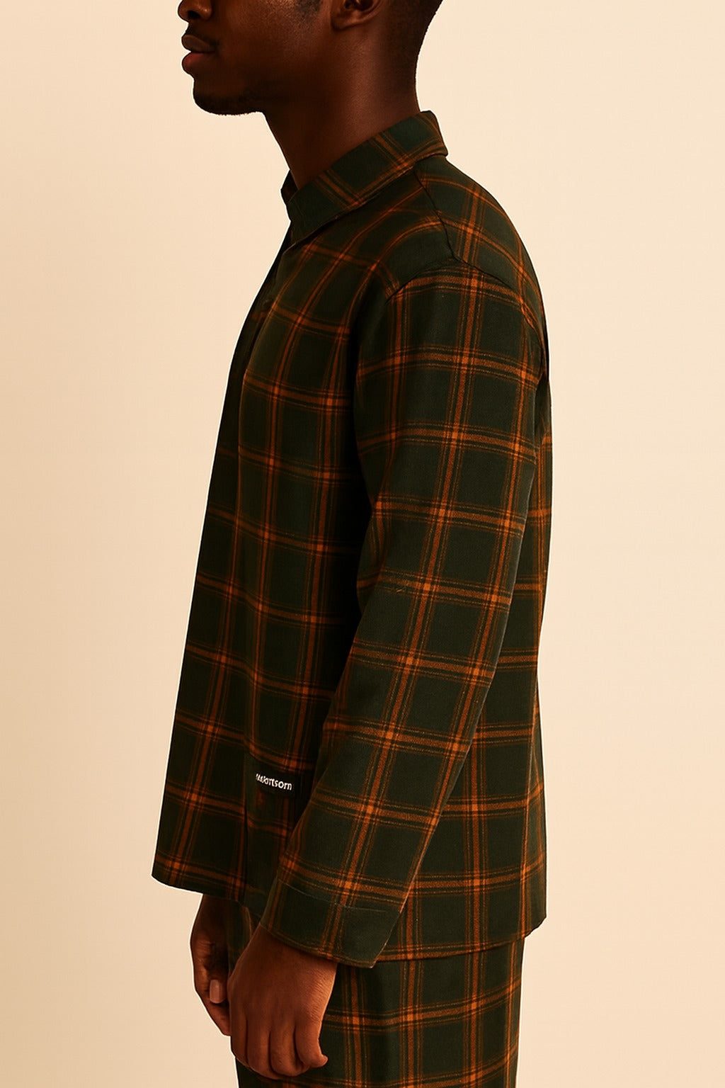 Mens Dark Traditional Pyjama Set