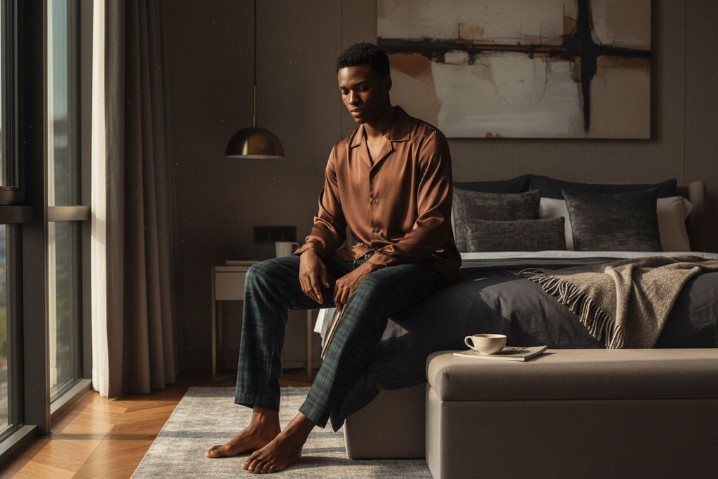 Espresso set bedroom