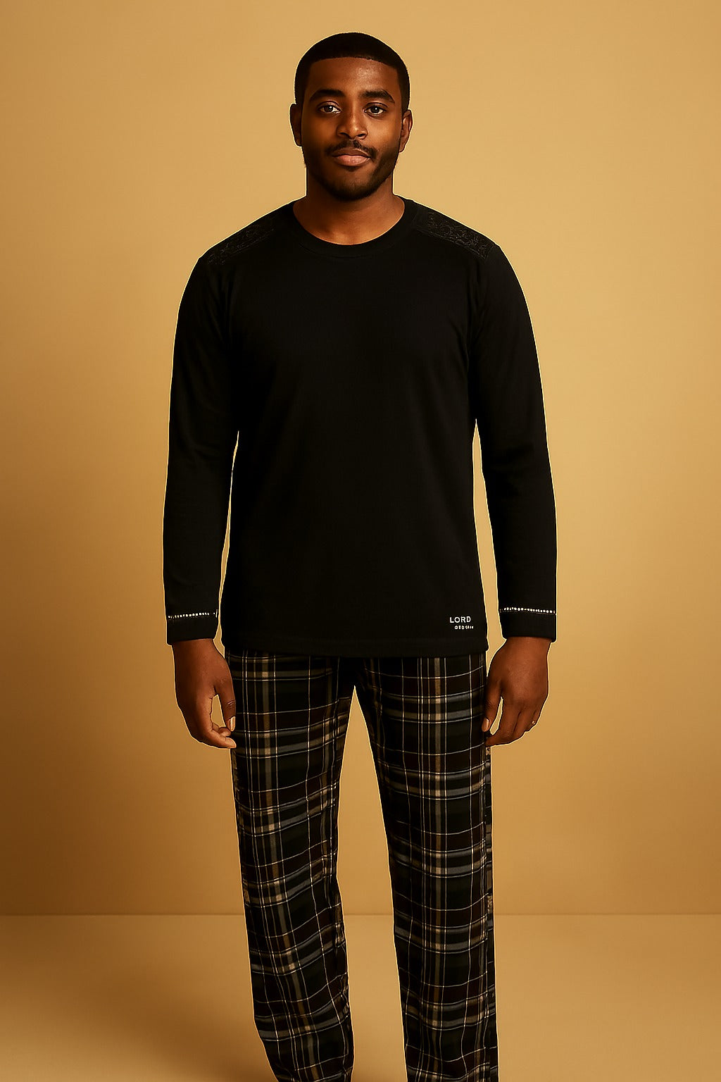 LUNDER Duaz Plaid Lounge Set – Full-Length Edition