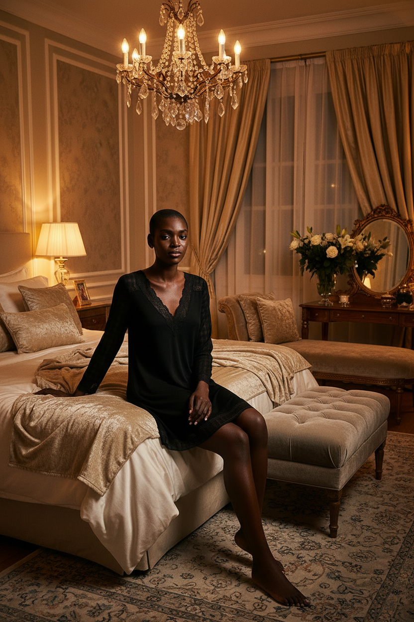 LUNDER Duaz Lavish Sleep Dress - opulent bedroom